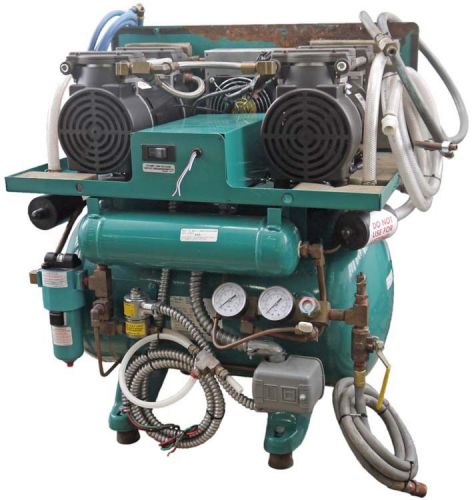 Midmark Apollo R-22 Dual-Head 10-Gal Dental Air Compressor w/Fasco 3/4HP Motor