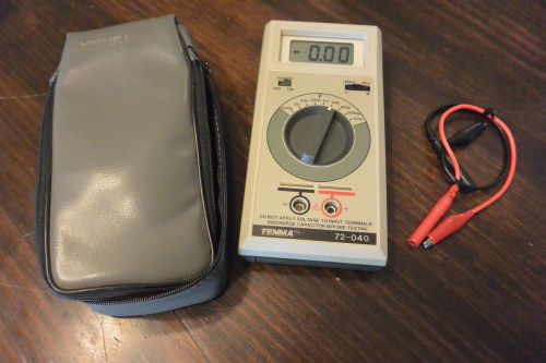 vintageTENMA 72-040 CAPACITANCE METER with probes and case, excellent cond.