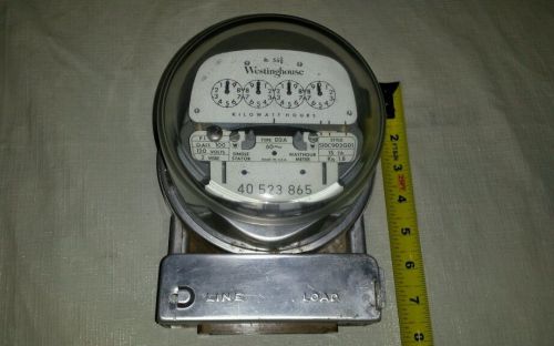 Westinghouse Single Stator Meter rr55 5/9 Glass Cover {Steampunk} Clean