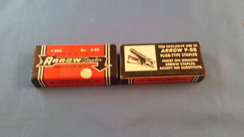 Vintage Genuine Arrow Staples No. S - 66 For P66 &amp; P98 Staplers 2 Boxes  1000 EA