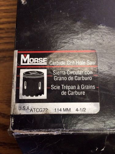 Morse Carbide Grit Hole Saw 4-1/2&#034; Diameter