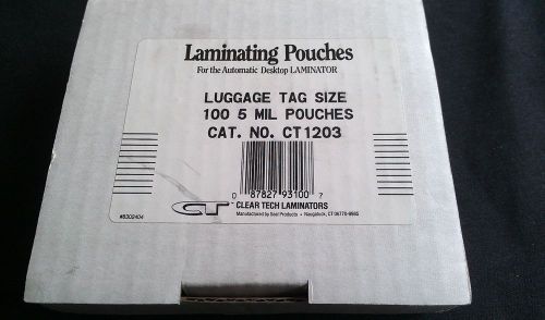 Laminating pouches Luggage tag size 100 5 ml pouches