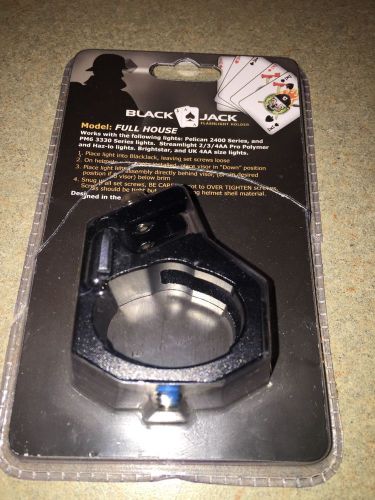Blackjack Full House Firefighter Helmet Flashlight System  1&#034; x 2&#034;  Black