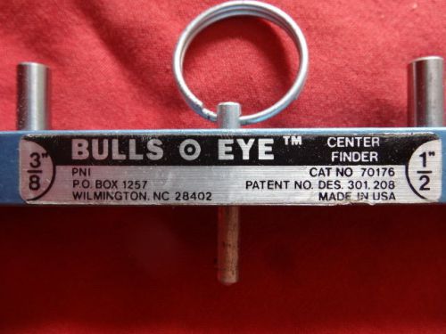 vintage Bulls Eye - center finder - 3/8 &amp; 1/2 inches - catalog # 70176 - RARE