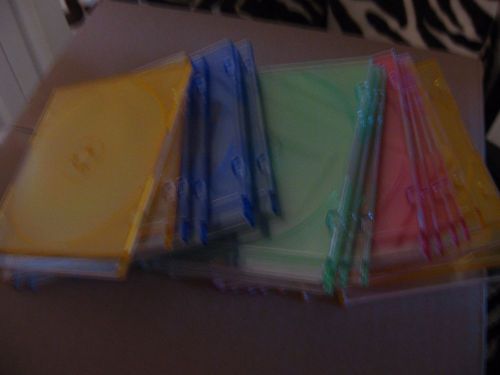20 assorted colored cd jewel cases