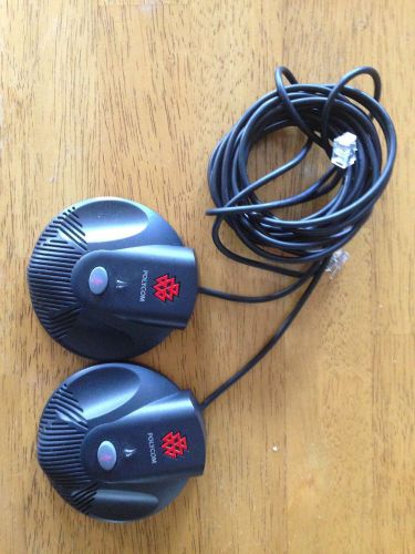 Polycom SoundStation2 Lot of 2 Extended Microphone with Cords 2201-17155-605 D