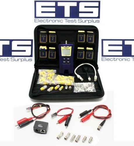 JDSU Test-Um Black Box Resi-Tester TP300 Coax CAT 5E 2 Wire Map Cable Tester Kit