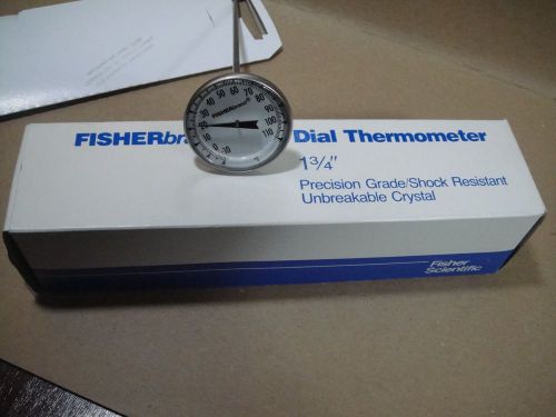 NEW IN BOX, 15-077B FISHER SCIENTIFIC 1 3/4&#034; DIAL THERMOMETER -10 to 110 C