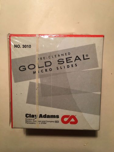 Micro Slides A-1450 No Fog 3&#034;x1&#034; Clay Adams 3010 Microscope,gold Seal 0513 N I B