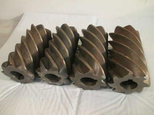 Four 3&#034; x 5 1/2&#034; x 1 1/4&#034; slab milling mill cutters large, lot, for sale