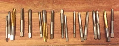 Machinist assorted taps lot of 17 for sale
