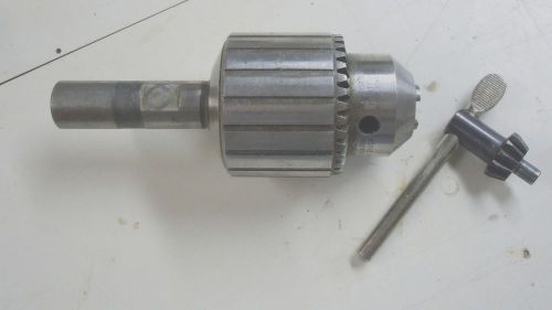 JACOBS 18N Ball Bearing Super Chuck with 1&#034; straight shank arbor 1/8&#034;-3/4&#034; cap.