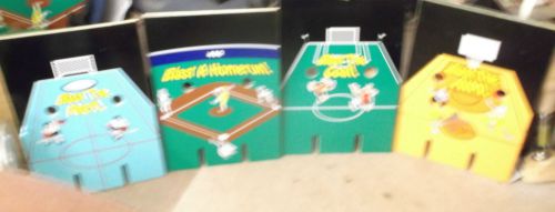 Sports Blaster Gumball Pinball Machine SET of 4 Replacement playing fields Board