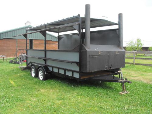 Custom BBQ pit Smoker Grill Concession Trailer