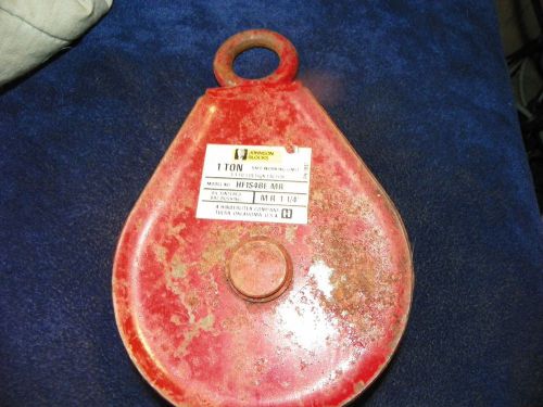 Johnson blocks /pully  1 ton       used vintage model no # hf1s4be-mr for sale