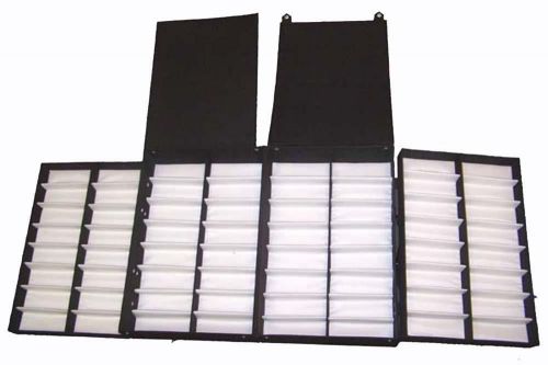 PORTABLE DISPLAY FOR SUNGLASSES holds 64 pair BRIEFCASE glasses holder carrier