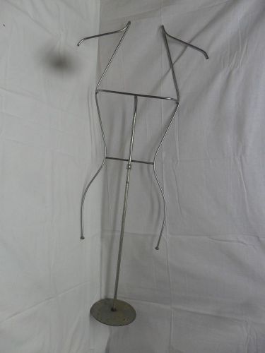 Vintage Metal Wire Dress Form Stand Clothes Display 38&#034; Tall Use or Repurpose