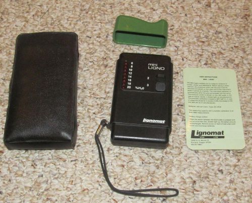 Lignomat Mini-Ligno E/D Vintage Moisture Meter (6% - 20%) W/Case &amp; Card