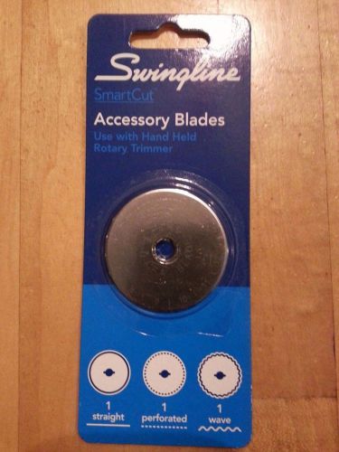3 Blades *Swingline SmartCut* Hand Held Rotary Trimmer Straight Wave Perforated