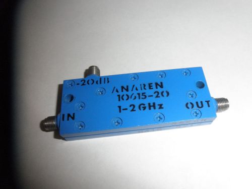 Microwave directional coupler, 1-2 GHz, Anaren, 6 dB, SMA connectors