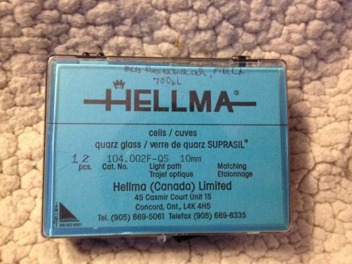Hellma 104.002F-QS 10mm Spectrometer Flow Cell Glass Quartz Cuvette