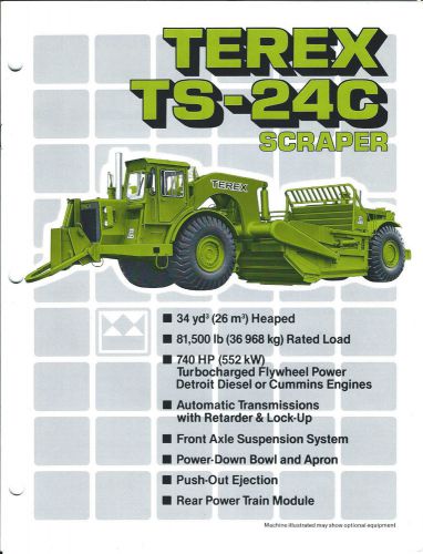 Equipment Brochure - Terex - TS-24C - Scraper Earth Mover - 1985 (E3058)