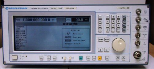 Rohde &amp; Schwarz SMIQ02E Signal Generator w/ opt B11 300kHz to 2.2GHz TESTED