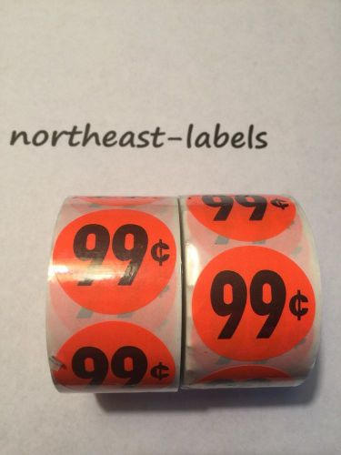 2 rolls (1000 stickers)   99 cents   merchandise labels  fl. orange &amp; black