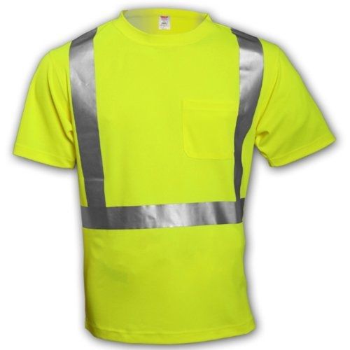TINGLEY Tingley Rubber S75022 Class 2 T-Shirt with Pocket, X-Large, Lime Green