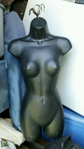 BLACK Female MANNEQUIN BODY FORM Hard  Plastic for HANGING lot 3