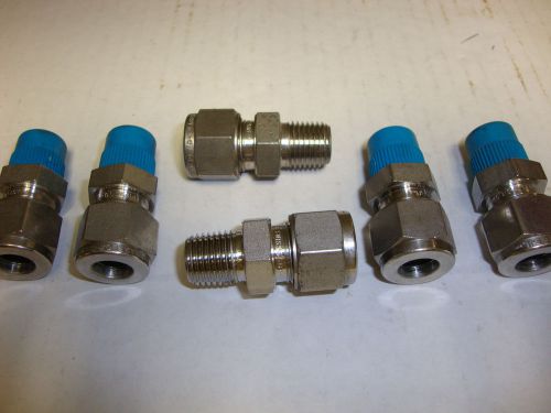 (6) new swagelok ss-10m0-1-6rt 10mm tube x 3/8&#034; male iso tapered union fitting for sale