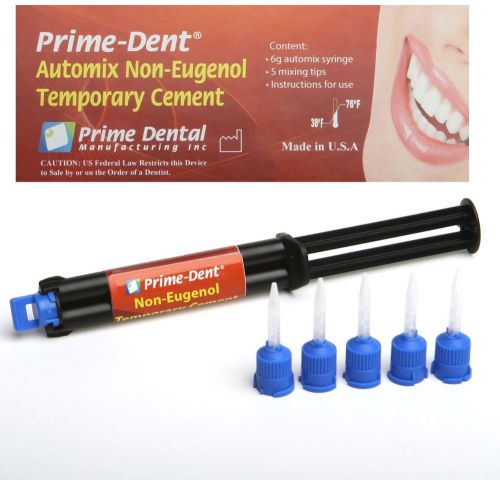 Dental Non Eugenol Temporary Cement Syringe Kit Crown Bridge Splints Tooth Teeth