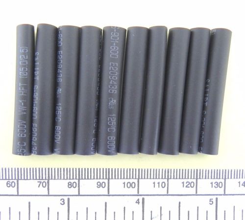 Heat shrink tubing - black 5,0 x 40 mm - pack of 10