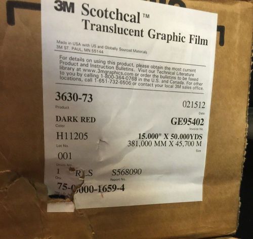 3M SCOTCHCAL TRANSLUCENT GRAPHIC FILM - DARK RED - ****NEW****