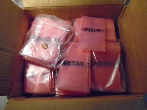 3&#034;x5&#034;x .006&#034; Pink Anti-Static Bags MIL-B-81705B Lot of 1000 Bags