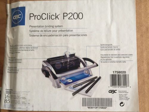 GBC PROCLICK P200 Presentation Binding System