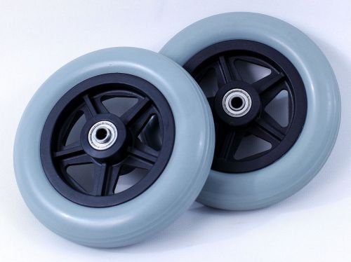 Wheelchair parts 6&#034; urethane front caster 5/16&#034; wheelchair c61141-980 one pair for sale