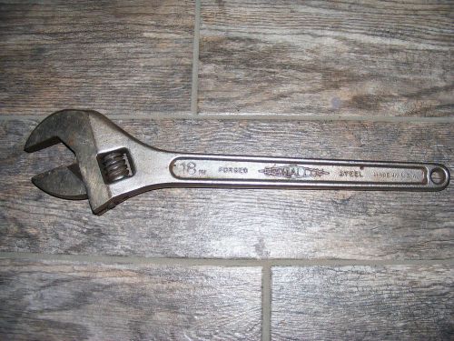 Vintage Diamalloy 18&#034; Crescent Wrench/ Diamond Tool &amp; Horseshoe Co.