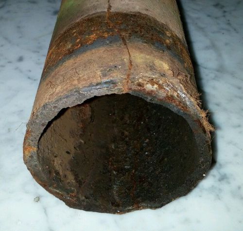 100&#039; of old 4&#034; heating pipe antique industrial decor steam-punk metal cast iron for sale