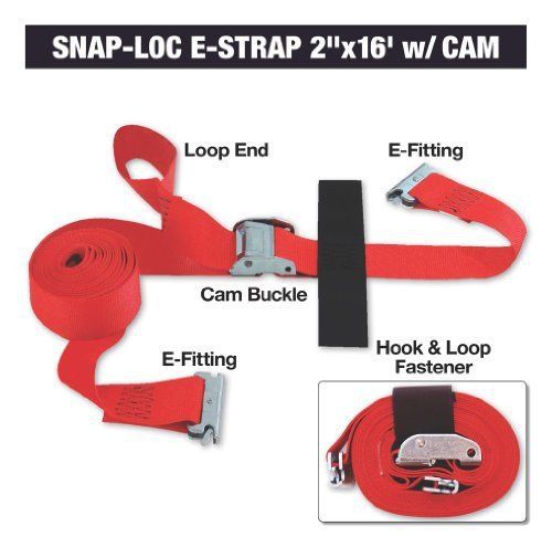 Snap-Loc AM-LS216CER-PU Polyester Logistic E-Strap with Cam, 1000 lbs Load 16 x