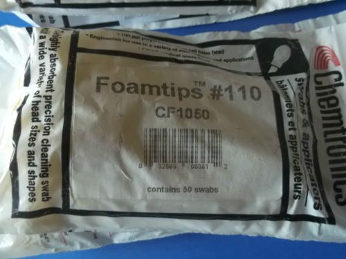 Cf1050 chemtronics  foamtips #110  swab 50 pcs per bag new medical grade foam for sale