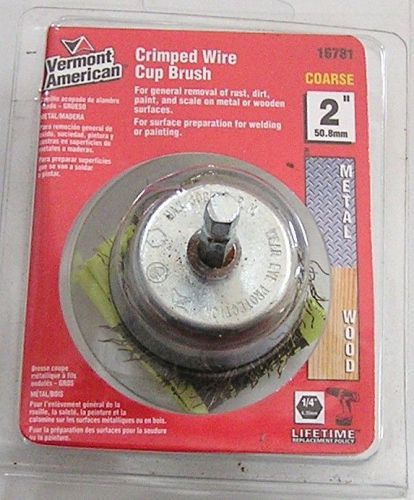 NEW Vermont American 16781 Course 2&#034; Crimped Wire Cup Brush  #123B
