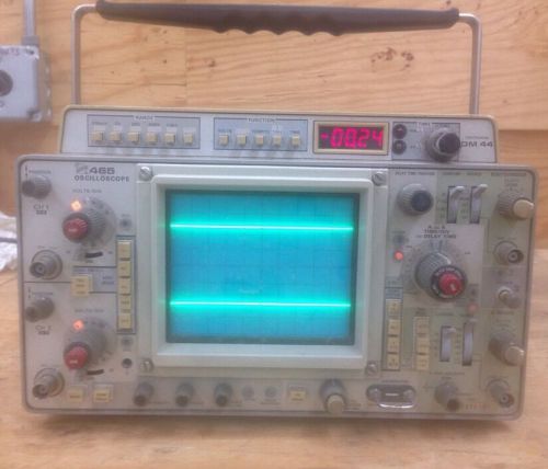 Untested Tektronix 465 Oscilloscope w/ DM44 Multimeter Power On