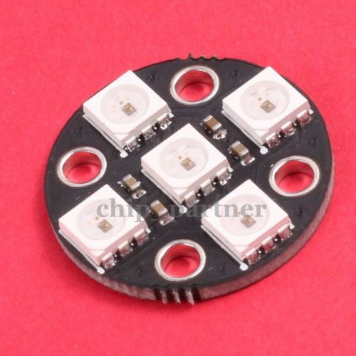 WS2812 5Bit SMD 5050 RGB LED Lamp Panel Board 5V Round for Arduino