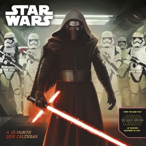 STAR WARS: THE FORCE AWAKENS 2016 Monthly Wall Calendar * NEW SEALED *