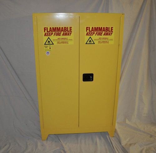 Eagle 1947legs flammable safety cabinet yellow 45 gal. for sale