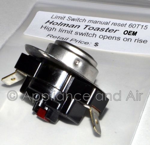 Holman star 62169 2e-200566 high limit manual reset switch free ship +instruct. for sale