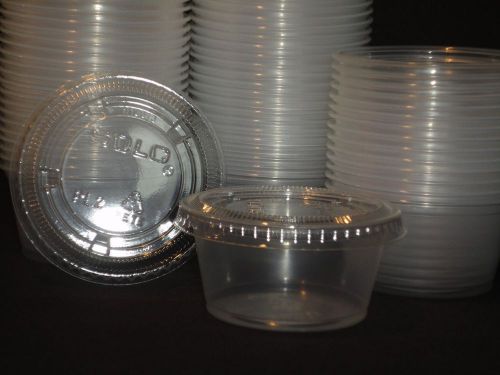 2 oz. Souffle Portion Cup with Clear Plastic Lid JELLO SHOTS