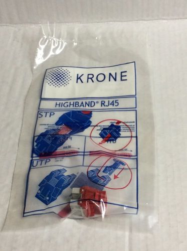 Lot of 5 KRONE  6645 1 800-05 HIGHBAND  RJ45 JACK UTP T568 A/B RED
