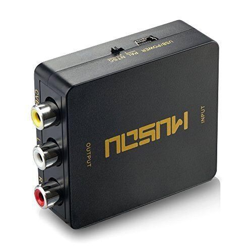 Musou mini hdmi to 3rca composite cvbs vedio audio av converter adapter 1080p su for sale